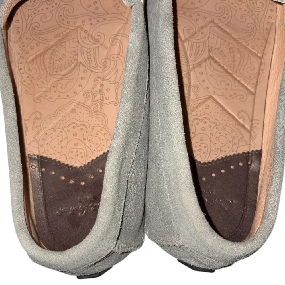 Robert‎ Graham Crossbones Skull and Roses Gray Suede Driving Mocs sz 12